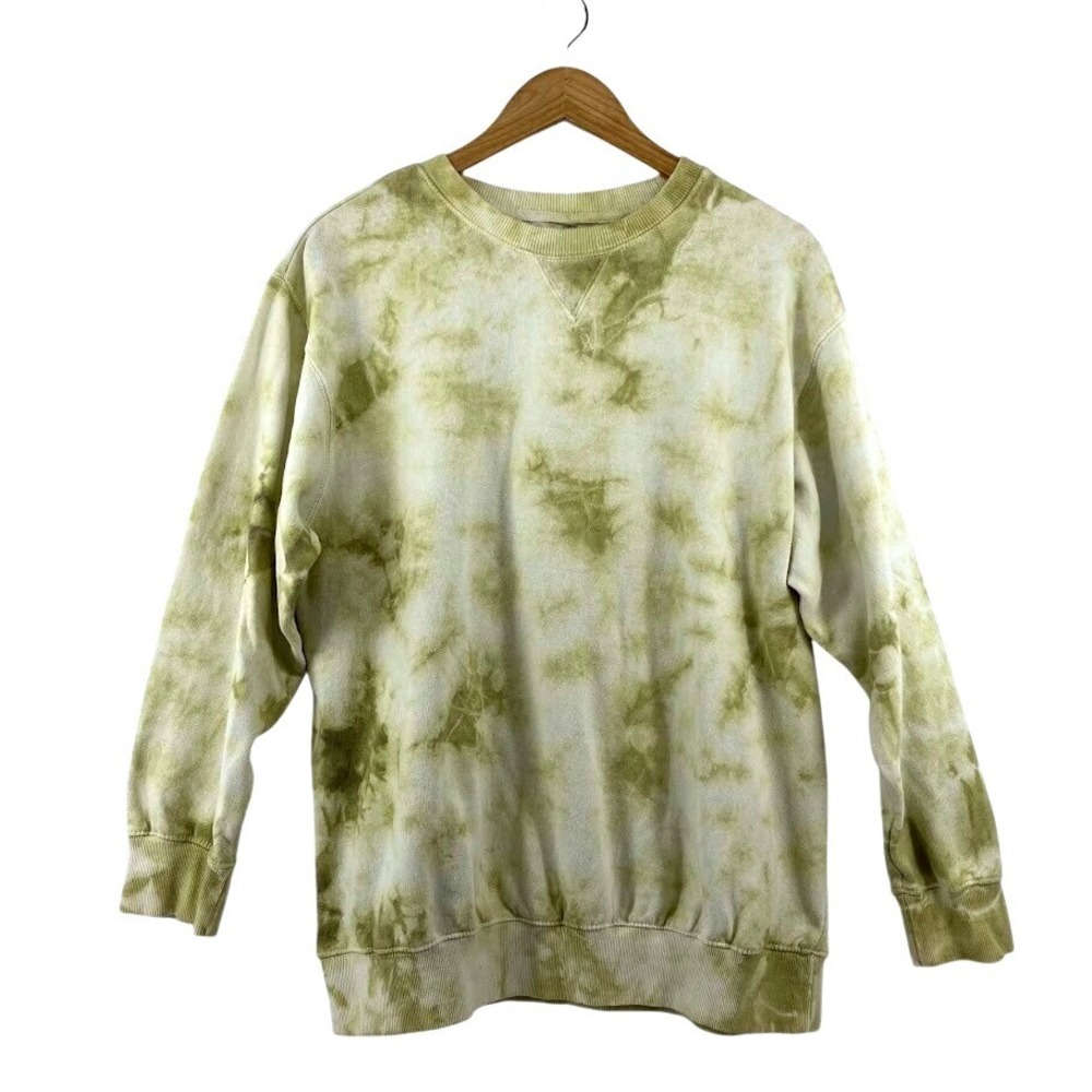 Jo & Co‎ Tie Dye Sweatshirt Size M Yellow Green Women's Tunic-Style
